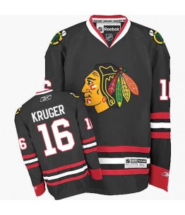 NHL Marcus Kruger Chicago Blackhawks Authentic Third Reebok Jersey - Black