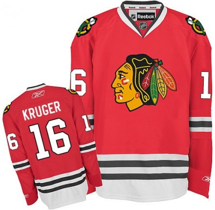NHL Marcus Kruger Chicago Blackhawks Authentic Home Reebok Jersey - Red