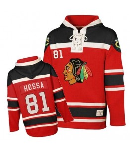 NHL Marian Hossa Chicago Blackhawks Old Time Hockey Premier Sawyer Hooded Sweatshirt Jersey - Red