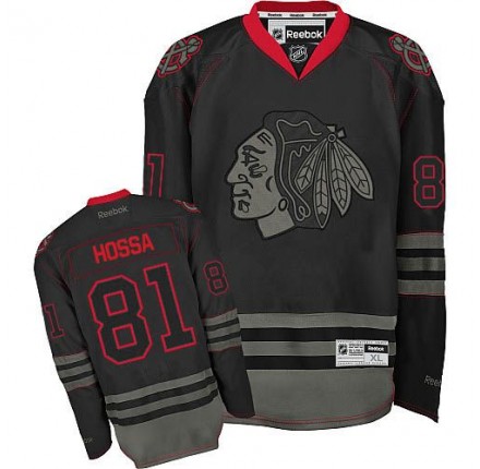 NHL Marian Hossa Chicago Blackhawks Authentic Reebok Jersey - Black Ice
