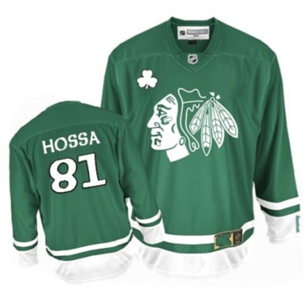 NHL Marian Hossa Chicago Blackhawks Premier St Patty's Day Reebok Jersey - Green