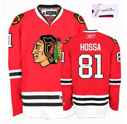 NHL Marian Hossa Chicago Blackhawks Authentic Home Autographed Reebok Jersey - Red