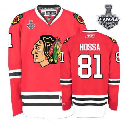 NHL Marian Hossa Chicago Blackhawks Authentic Home Stanley Cup Finals Reebok Jersey - Red