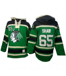 NHL Andrew Shaw Chicago Blackhawks Old Time Hockey Premier St. Patrick's Day McNary Lace Hoodie Jersey - Green