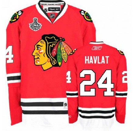 NHL Martin Havlat Chicago Blackhawks Authentic Home Stanley Cup Finals Reebok Jersey - Red