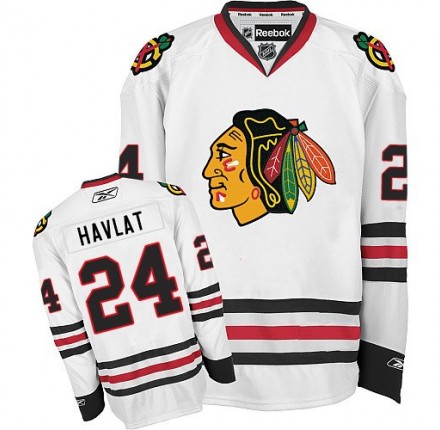 NHL Martin Havlat Chicago Blackhawks Authentic Away Reebok Jersey - White