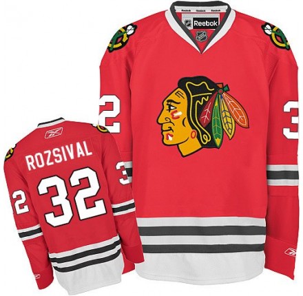 NHL Michal Rozsival Chicago Blackhawks Authentic Home Reebok Jersey - Red