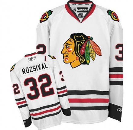 NHL Michal Rozsival Chicago Blackhawks Authentic Away Reebok Jersey - White