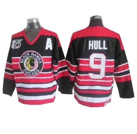 NHL Bobby Hull Chicago Blackhawks Authentic 75TH Throwback CCM Jersey - Red/Black
