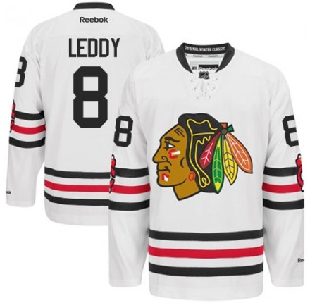NHL Nick Leddy Chicago Blackhawks Authentic 2015 Winter Classic Reebok Jersey - White