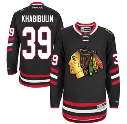 NHL Nikolai Khabibulin Chicago Blackhawks Authentic 2014 Stadium Series Reebok Jersey - Black