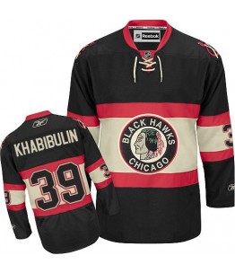 NHL Nikolai Khabibulin Chicago Blackhawks Premier New Third Reebok Jersey - Black