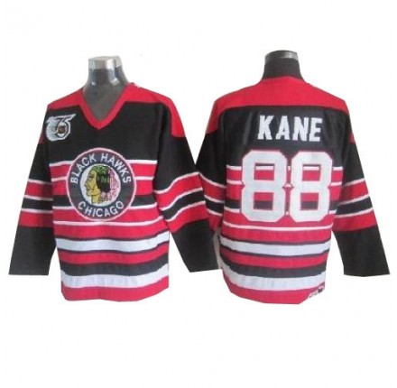 NHL Patrick Kane Chicago Blackhawks Authentic 75TH Throwback CCM Jersey - Red/Black