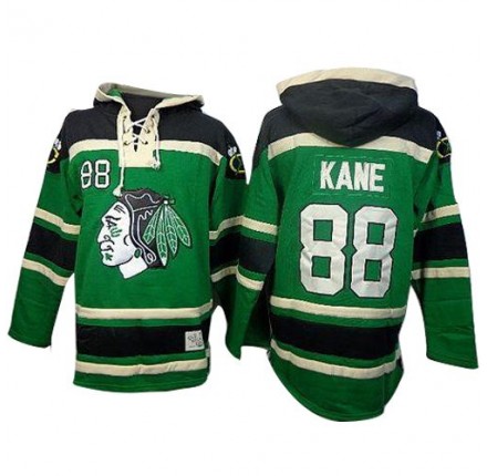 NHL Patrick Kane Chicago Blackhawks Old Time Hockey Premier Sawyer Hooded Sweatshirt Jersey - Green