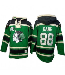 NHL Patrick Kane Chicago Blackhawks Old Time Hockey Premier St. Patrick's Day McNary Lace Hoodie Jersey - Green