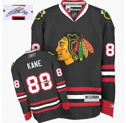 NHL Patrick Kane Chicago Blackhawks Authentic Third Autographed Reebok Jersey - Black