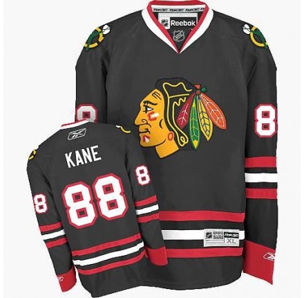 NHL Patrick Kane Chicago Blackhawks Authentic Third Reebok Jersey - Black