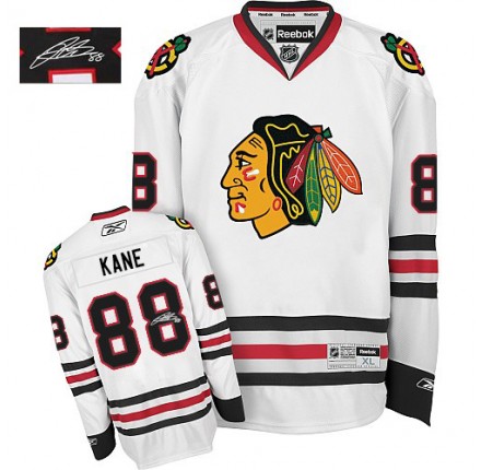 NHL Patrick Kane Chicago Blackhawks Authentic Away Autographed Reebok Jersey - White