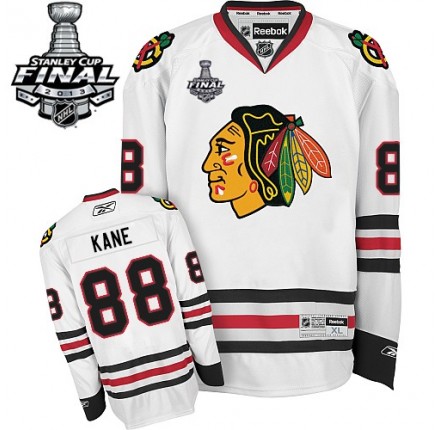 NHL Patrick Kane Chicago Blackhawks Authentic Away Stanley Cup Finals Reebok Jersey - White