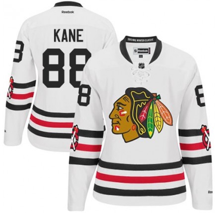 NHL Patrick Kane Chicago Blackhawks Women's Authentic 2015 Winter Classic Reebok Jersey - White
