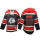 NHL Patrick Sharp Chicago Blackhawks Old Time Hockey Premier Sawyer Hooded Sweatshirt Jersey - Black