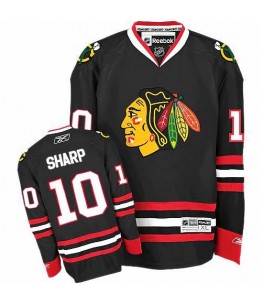 NHL Patrick Sharp Chicago Blackhawks Authentic Third Reebok Jersey - Black