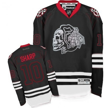 NHL Patrick Sharp Chicago Blackhawks Authentic Reebok Jersey - Black Ice