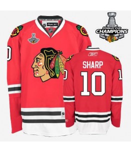 NHL Patrick Sharp Chicago Blackhawks Premier 2013 Stanley Cup Champions Reebok Jersey - Red