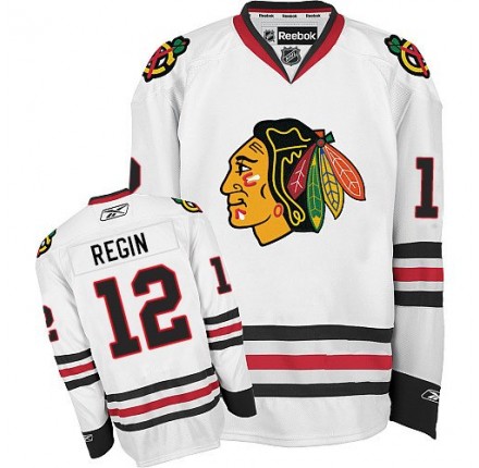 NHL Peter Regin Chicago Blackhawks Authentic Away Reebok Jersey - White